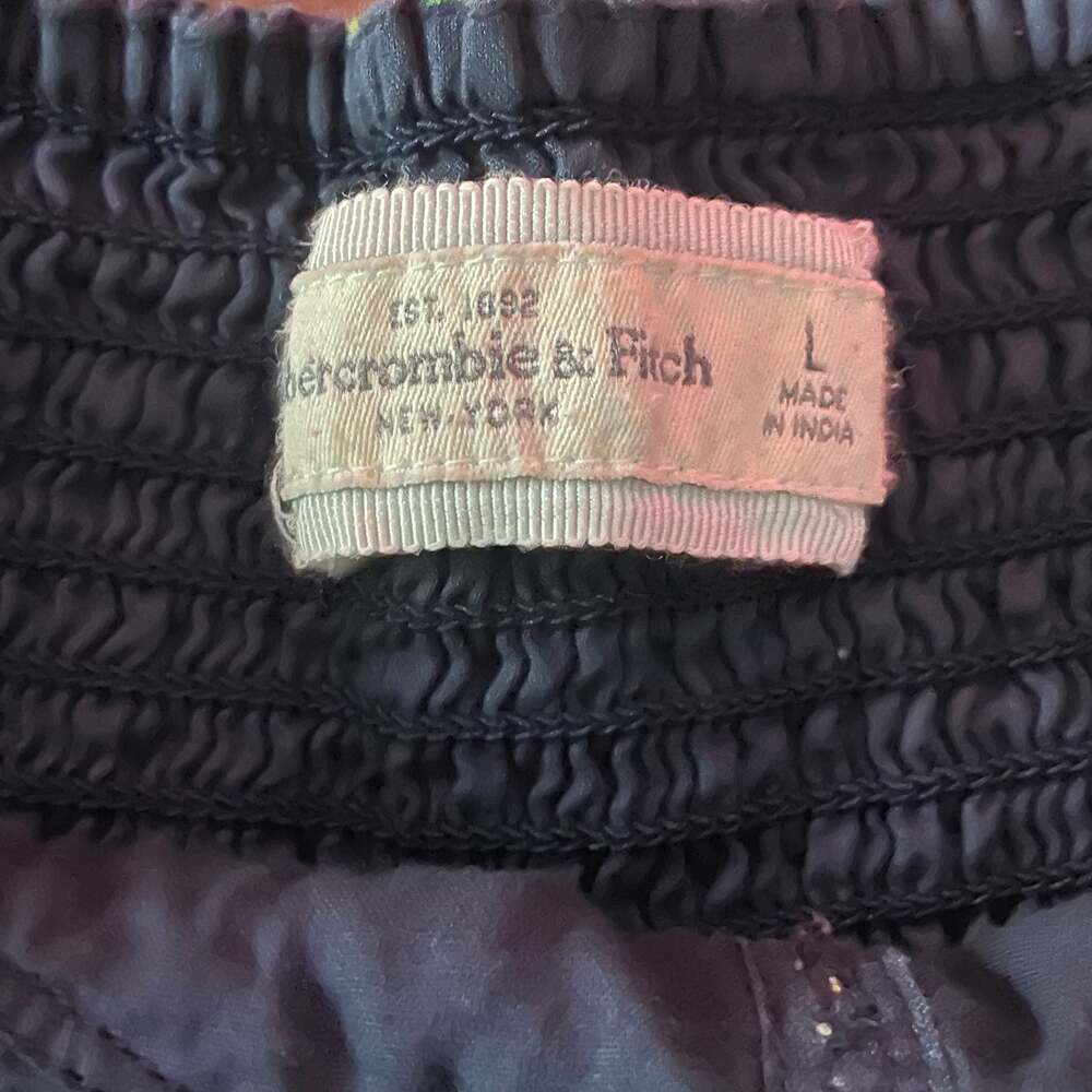 Y2K Abercrombie Fitch Floral Babydoll Mini Dress Navy Pink Size L - Picture 5 of 11